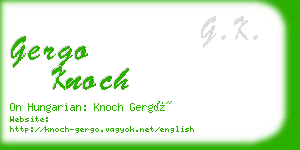 gergo knoch business card